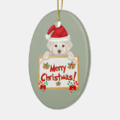 Kerstlabrador Puppy! Voor puppy Lovers. Keramisch Ornament (Links)