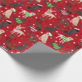 Kerstlabrador Retriever Cadeaupapier (Hoek)