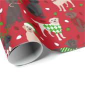 Kerstlabrador Retriever Cadeaupapier (Rol Hoek)