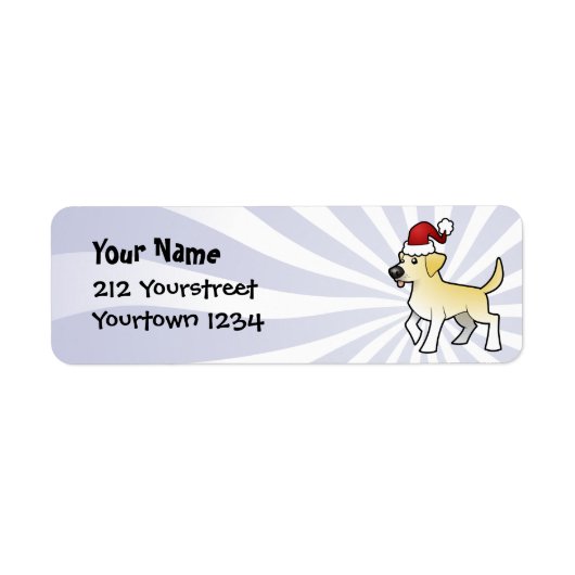 Kerstlabrador Retriever Etiket (Voorkant)