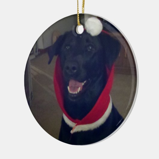 Kerstlabrador Retriever Keramisch Ornament (Links)