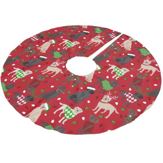 Kerstlabrador Retriever Kerstboom Rok (Gekanteld)