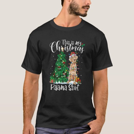 Kerstlabrador Retriever Pajama Lab Dog-programma's T-shirt (Voorkant)