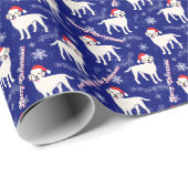 Kerstlabrador Retrievers in de sneeuw Cadeaupapier (Rol Hoek)