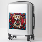 Kerstlabradorhond Sticker (Koffer)