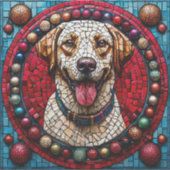 Kerstlabradorhond Sticker (Voorkant)