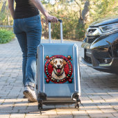 Kerstlabradorhond Sticker (Koffer Insitu)