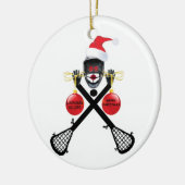 kerstlacrosse keramisch ornament (Links)