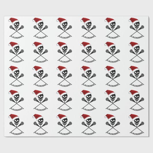 Kerstlacrosse Sticks Cadeaupapier (Vlak)