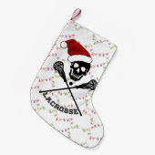 Kerstlacrosse Sticks Kleine Kerstsok (Voorkant (Hangend))