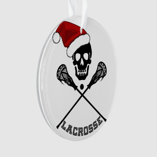Kerstlacrosse Sticks Ornament (voorkant)