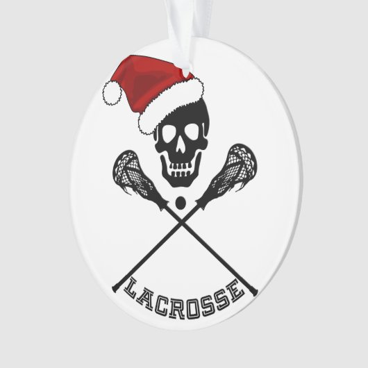 Kerstlacrosse Sticks Ornament (voorkant)
