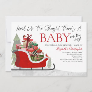 Kerstlading in het Baby shower van de zware winter Kaart