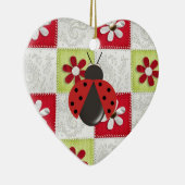 Kerstladybug Keramisch Ornament (Rechts)