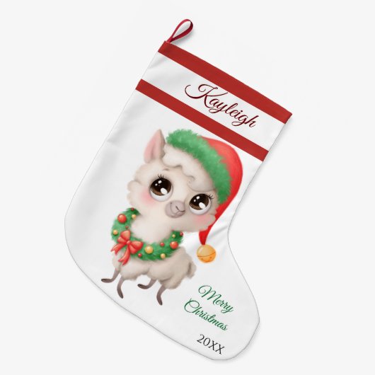 Kerstlam grote kerstkous grote kerstsok (Voorkant (Hangend))