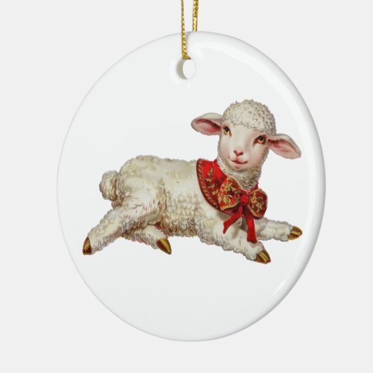 kerstlam keramisch ornament (Links)