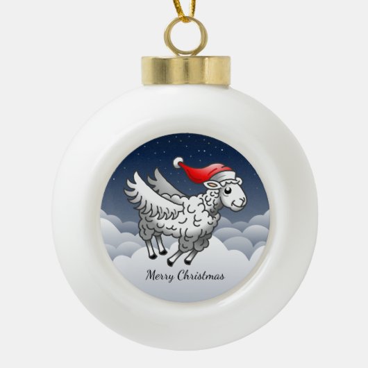 Kerstlam van Sinterklaas is geweldig Keramische Bal Ornament (Voorkant)