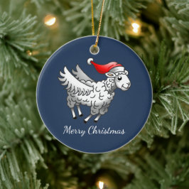 Kerstlam van Sinterklaas Keramisch Ornament