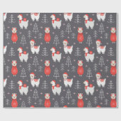 Kerstlama Cadeaupapier (Vlak)