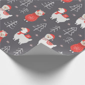 Kerstlama Cadeaupapier (Hoek)