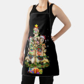 kerstlama Santa Hat Tree Llama Schort (Insitu)