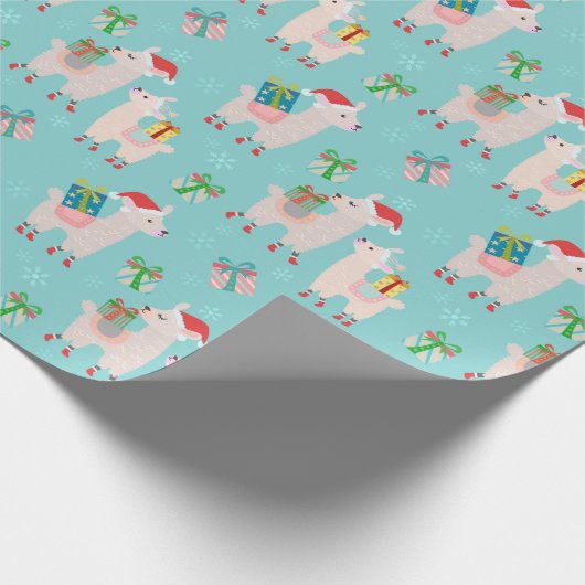 Kerstlamas Cadeaupapier (Hoek)