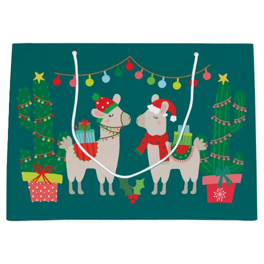 Kerstlamas Groot Cadeauzakje (Voorkant)