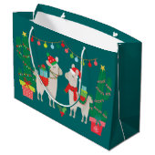 Kerstlamas Groot Cadeauzakje (Achterkant Gekanteld)