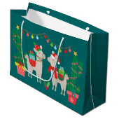 Kerstlamas Groot Cadeauzakje (Voorkant Gekanteld)
