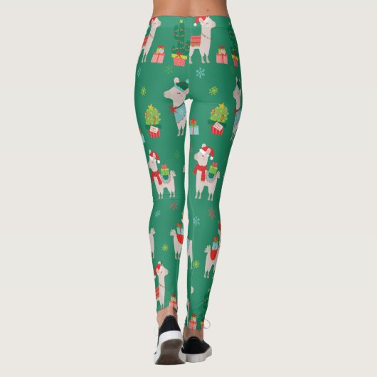 Kerstlamas Leggings (Achterkant)