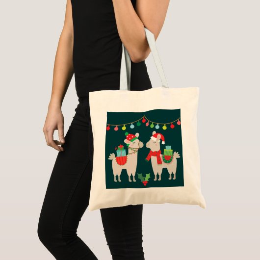 Kerstlamas Tote Bag (Voorkant (product))