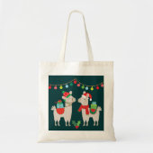 Kerstlamas Tote Bag (Voorkant)