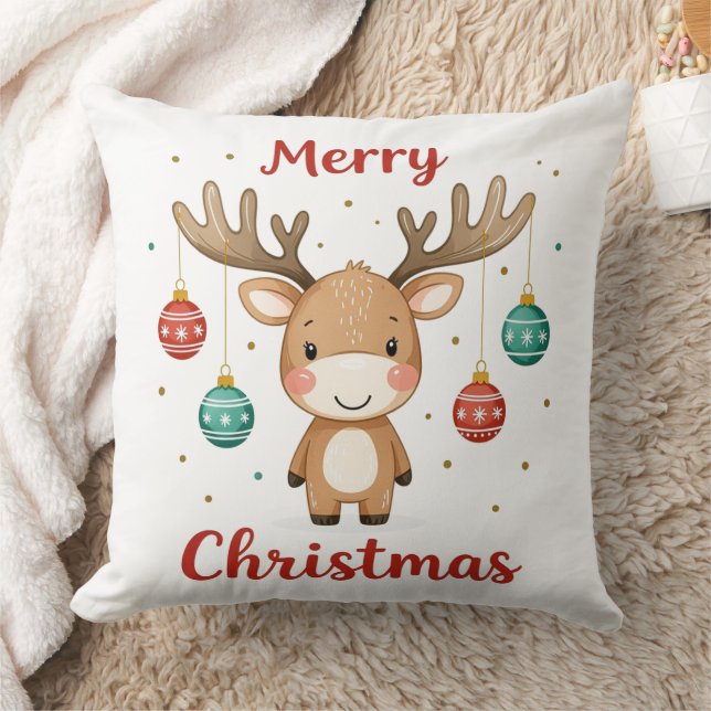 Kerstlamp Eland Kussen (Deken)