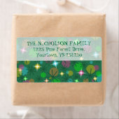 Kerstlampadreslabel grote bovenste tekst etiket (Insitu)