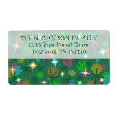 Kerstlampadreslabel grote bovenste tekst etiket (Voorkant)