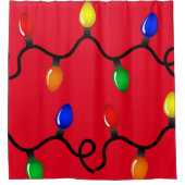 kerstlampdouchergordijn douchegordijn (Voorkant)