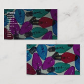 kerstlampen in verschillende kleuren visitekaartje (Voorkant / Achterkant)