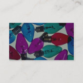 kerstlampen in verschillende kleuren visitekaartje (Achterkant)