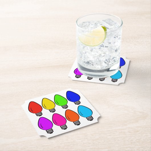 kerstlampen kartonnen onderzetters (Insitu)