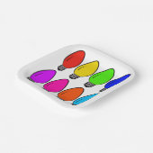  kerstlampen papieren bordje (Gebogen)