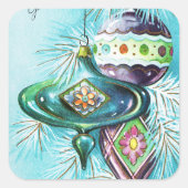  kerstlampen Vakantiedagen sticker (Voorkant)