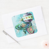 kerstlampen Vakantiedagen sticker (Envelop)