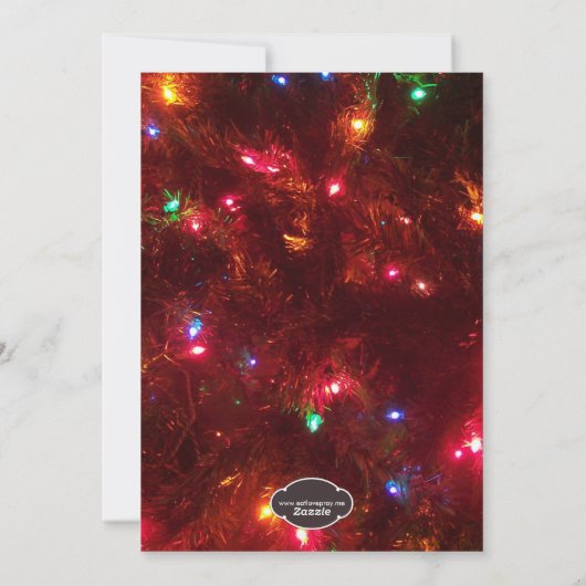 Kerstlampfeestdagen Feestdagenkaart (Achterkant)