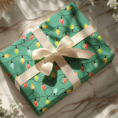 kerstlampgevuurpatroon cadeaupapier