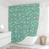 kerstlampgevuurpatroon douchegordijn