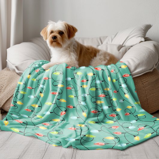 kerstlampgevuurpatroon fleece deken