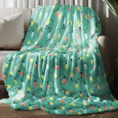 kerstlampgevuurpatroon fleece deken