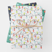 Kerstlampgevuurpatroon Inpakpapier Vel (In situ)