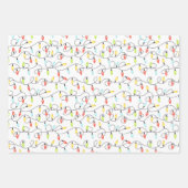 Kerstlampgevuurpatroon Inpakpapier Vel (Voorkant)