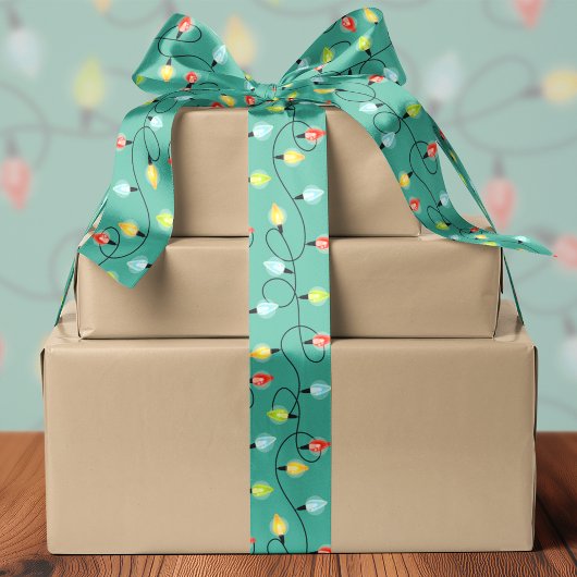 kerstlampgevuurpatroon satijnen lint